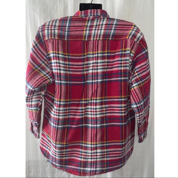 NEW Red Plaid Shacket, Size Medium - Picture 5 of 5
